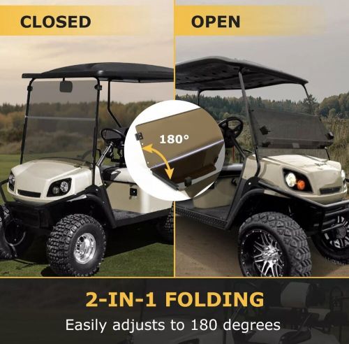 For ezgo express s4/l4 (with 3/4&#034; frame) golf cart folding windshield (tinted)