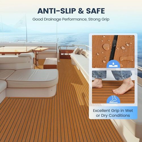 Marine boat flooring eva foam yacht teak sea decking sheet carpet floor pad