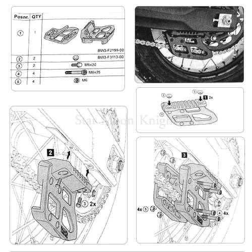 Rear chain guide guard for yamaha tenere 700 / xtz07 / xt700z / xtz700 2019-2023