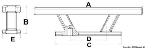 Osculati nordik ii cleat 250 mm