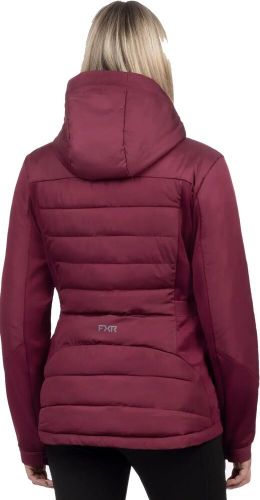 Fxr phoenix quilted womens zip up hoody merlot