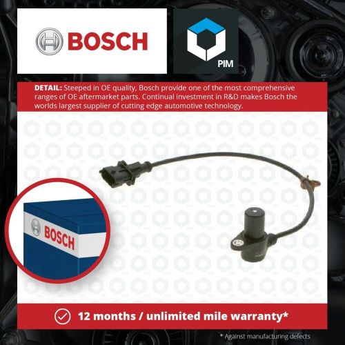 Rpm / crankshaft sensor fits hyundai ix35 1.7d 10 to 11 d4fd bosch 391802a100