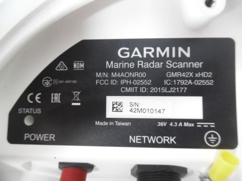 Garmin gmr424xhd2 4kw add-on w/4&#039; antenna- tested- working