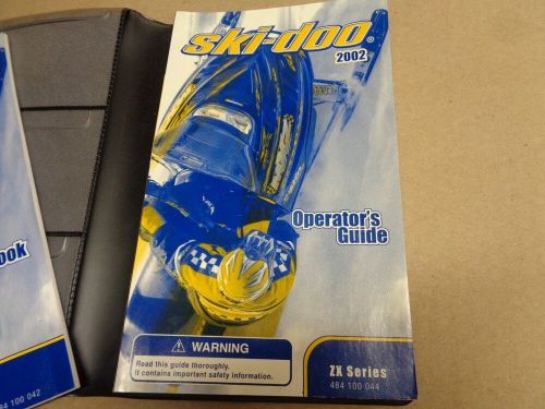 Ski doo 2002 owners manual safety handbook mxz renegade summit zx 600 700 800