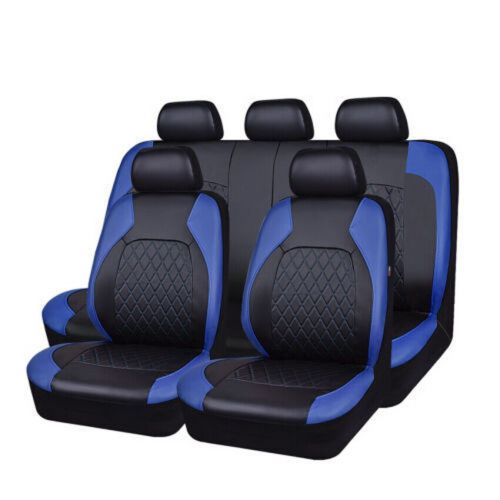 9 pcs set front rear cushion pu leather 5-sits car seat covers full interior