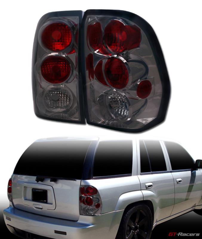 Euro smoke tint altezza tail lights rear brake lamps jy 02-09 chevy trailblazer