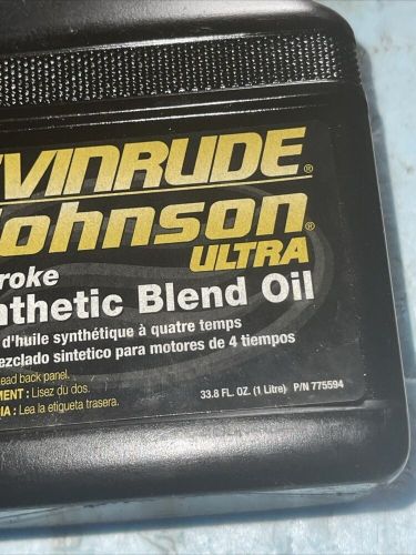 Evinrude johnson 4 stroke synthetic blend oil @2 x 33.8 fl oz;p/n 775594.