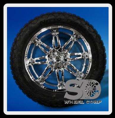 22" x 9.5" fuel hostage with 325/50/22 nitto terra grappler tires wheels rims