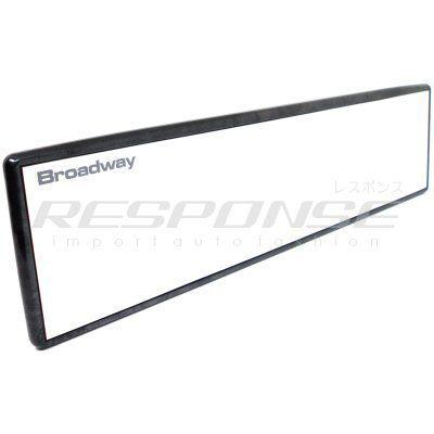 Broadway bw404 270mm black wood grain frame rear view mirror flat universal jdm