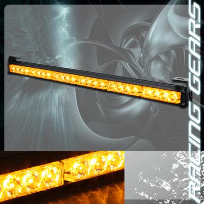 Amber led 27" traffic advisor 7 modes 12v emergency hazard strobe light bar kit