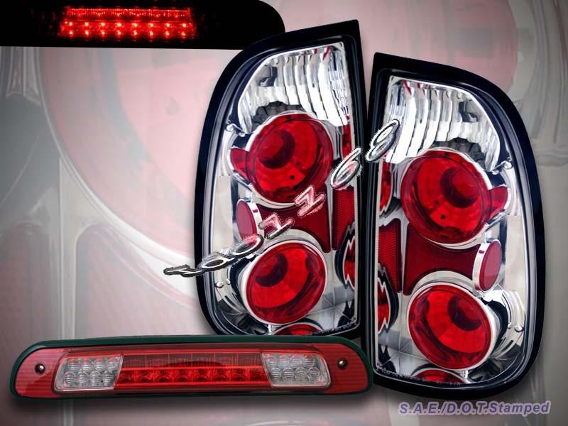 2000-2004 toyota tundra standard / access cab tail lights + led brake light red