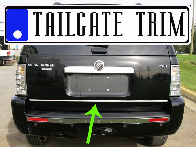 Chrome tailgate trunk molding trim - mercury