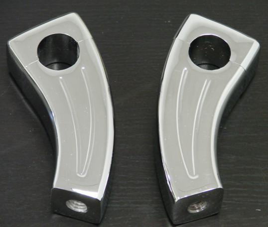 5" chrome handlebar risers for harley softail dyna sportster road king victory