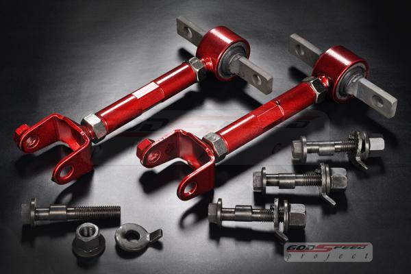 Gsp k20a k20 02-06 rsx dc5 ep3 front+rear adjustable camber kit /jdm red