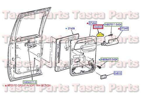 New oem rh rear door power window switch delete cover med parch crew f series sd