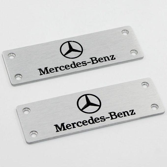 2pcs floor mat badge carpet emblem fit mercedes benz a b c e g s cls glk slk amg