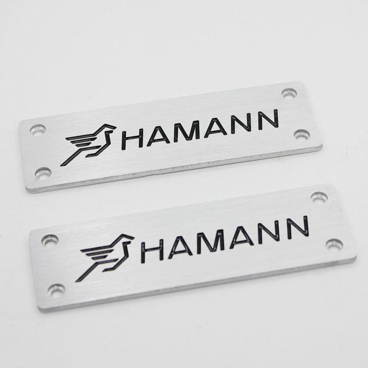 2pcs hamann floor mat badge carpet emblem fit bmw ferrari porsche lamborghini