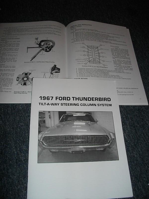 1967 ford thunderbird tilt steering column shop manual