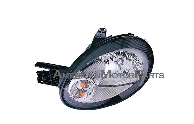 Eagleeye pair replacement headlight w/ inner black trim 03-03 dodge neon