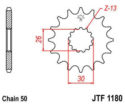 Jt sprocket front 17t steel triumph 900 legend tt 1999-2000