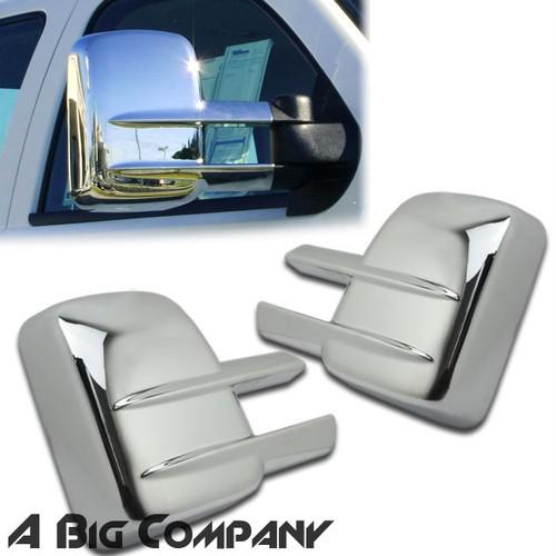 Chevy 99-12 silverado 1500 2500 3500 triple chrome towing mirror cover trim set