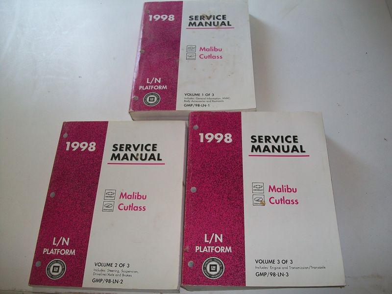 1998 chevy malibu\oldsmobile cultass factory issue service manuals