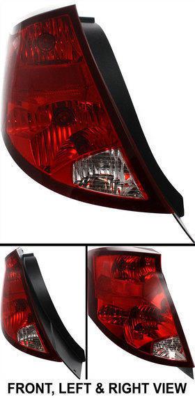 Clear and red lens new tail lamp with bulbs left hand ion lh driver side car