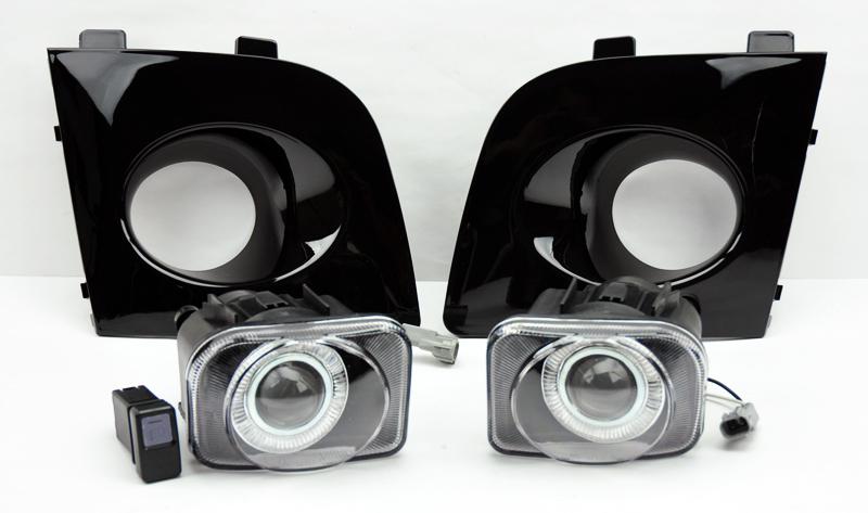 Subaru impreza/wrx/sti 06-07 jdm projector halo fog lights w/ covers mid black