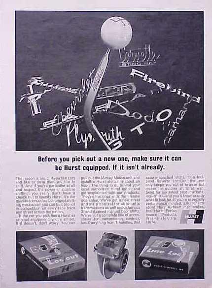 1967 hurst shifter original vintage ad 5+=free shipping cmy store 4more ads too