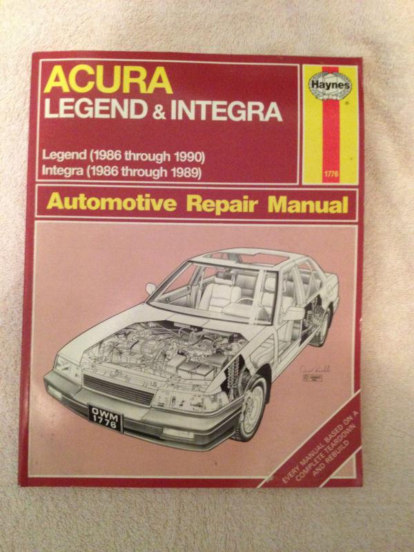 Haynes acura legend&integra 1986-90 service and repair manual