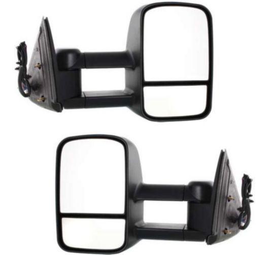 New pair set power side view mirror telescopic with heat 07-13 gmc chevy pickup