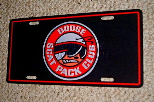 Dodge scat pack club charger dart demon nos plate blk