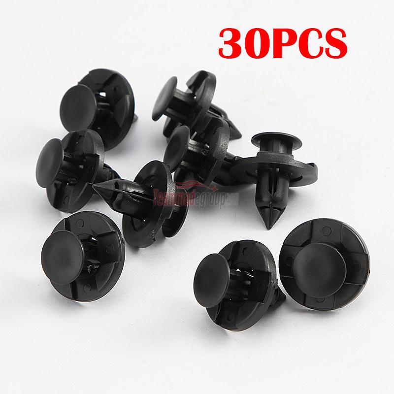 30pcs plastic rivet fastener bumper push clips for nissan 350z infiniti g35 fx35