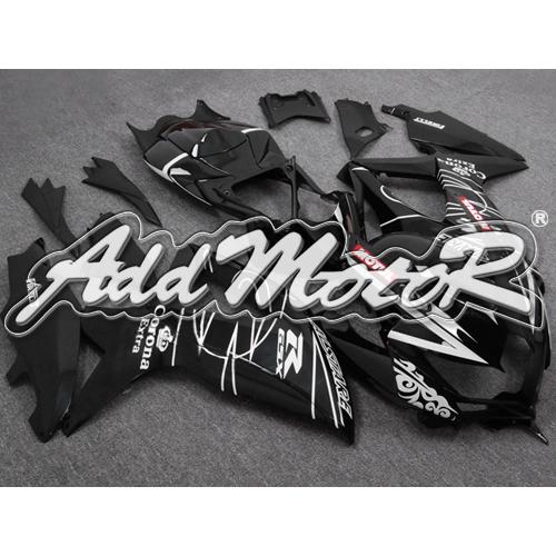 Injection molded fit gsx-r750 gsx-r600 08-10 k8 corona black white fairing 68z58