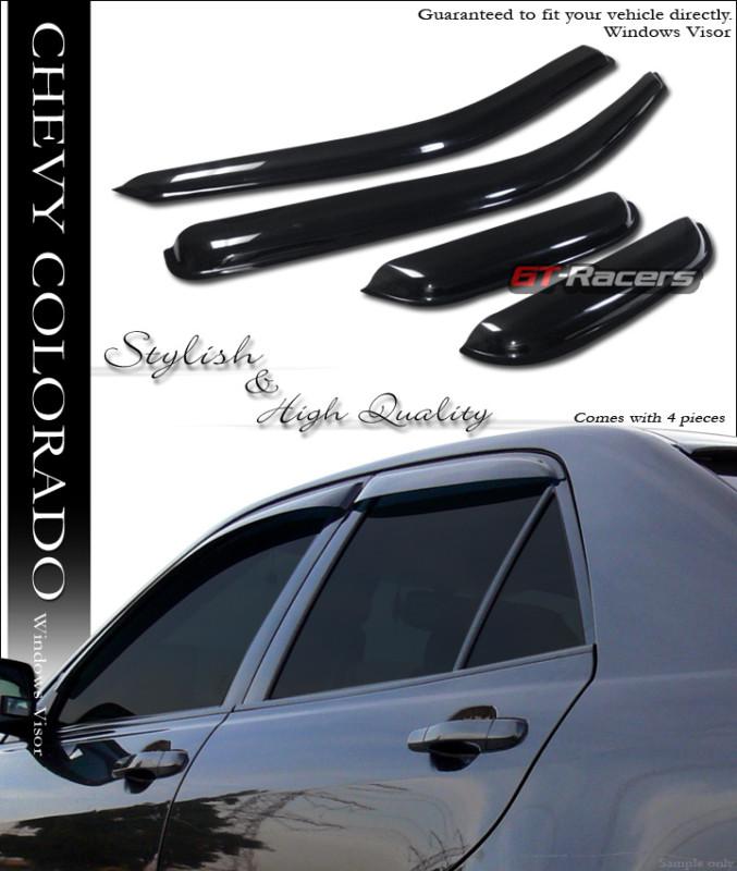 Sun/rain/wind guard shade deflector window visors 2004+ colorado/canyon extended