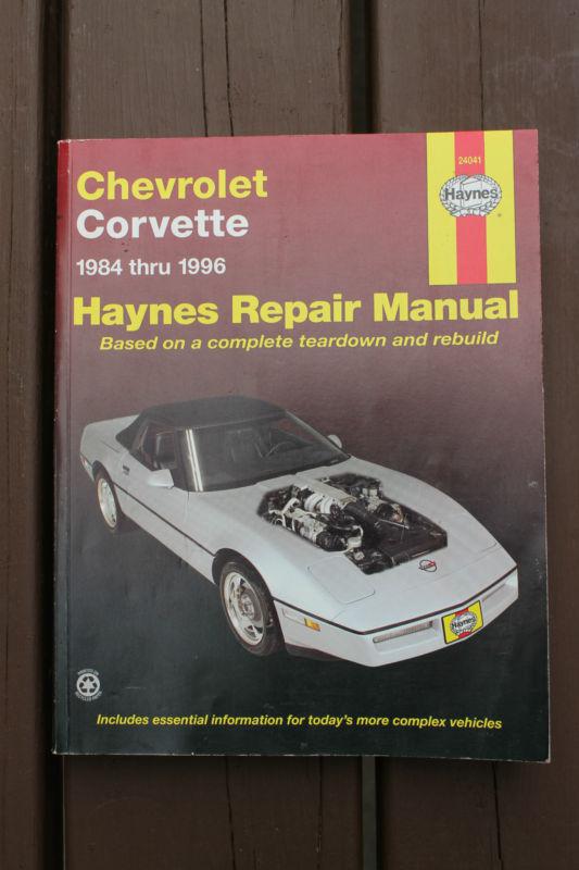 Haynes corvette repair manual 1984 to 1996 general motors 