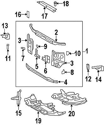 Toyota 5327335090 genuine oem factory original reinf panel mount bracket