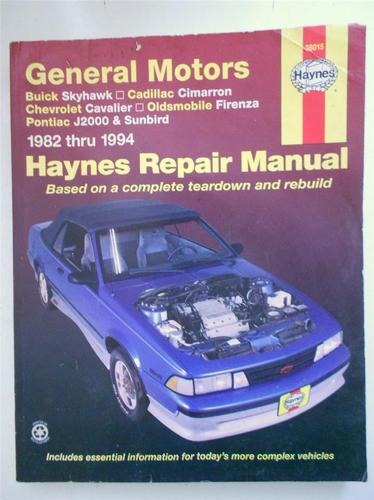 Haynes repair manual 38015  skyhawk cimarron cavalier firenza  82-94 1563921219