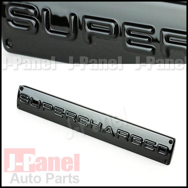 1x supercharged black emblem badge for land range rover trunk rear boot side