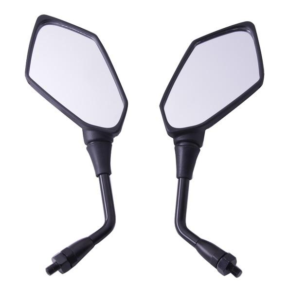 10mm clockwise black side rear mirrors for kawasaki z750 zephyr 1100 kle400 kle5