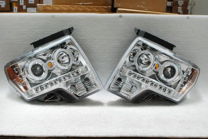 09-12 ford f-150 pickup truck dual ccfl projector led headlights left+right