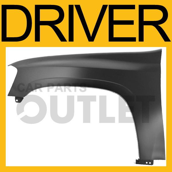 02-09 gmc envoy sle slt driver side primed fender l/h