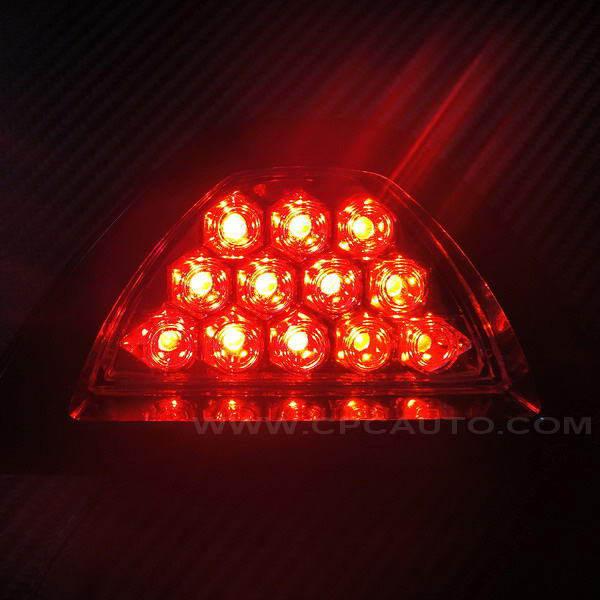 Car rear fog flashing safety light f1 red 12 led backup reverse bumper brake 