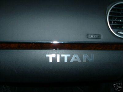 (2) dashboard badge decal nissan *titan*