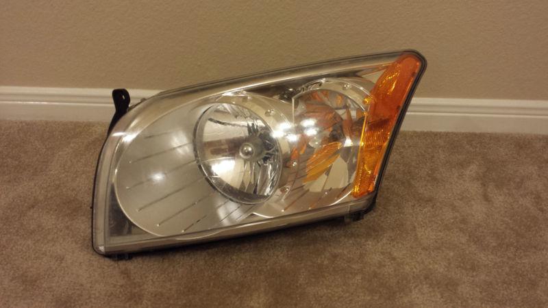 2007-2012 dodge caliber lh driver side halogen headlight oem nice unit 