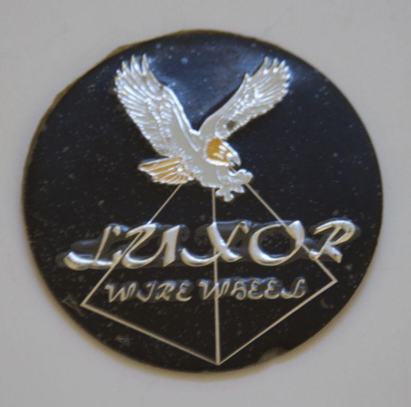 Luxor wire wheel center cap black sticker/logo/emblem