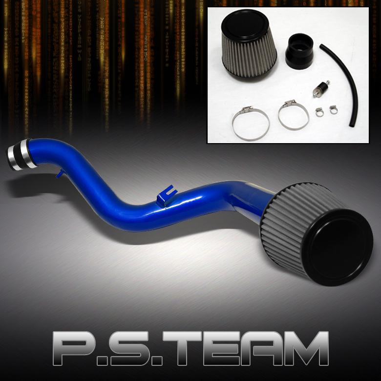 97-01 prelude 2.2 blue aluminum cold air intake+stainless washable cone filter