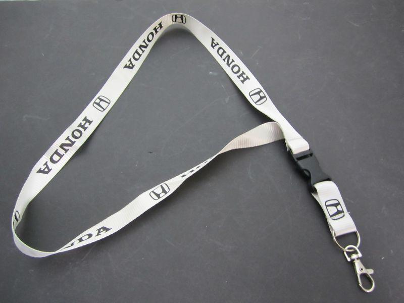 Honda accord civic silver - white lanyard neck  key chain strap quick release