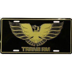 Pontiac  trans am firebird embossed metal license plate 