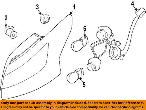 Ford oem dm5z13405e tail lamp assembly